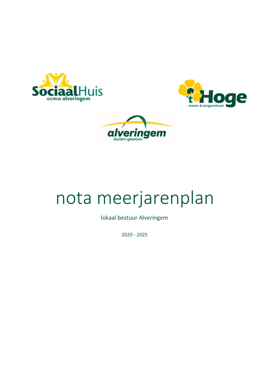 Nota Meerjarenplan