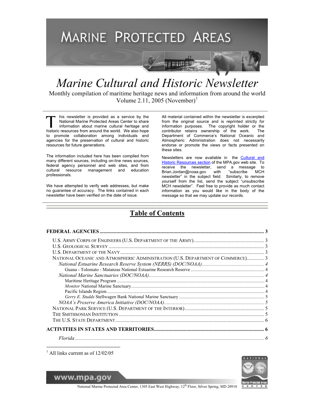 Marine Cultural and Historic Newsletter Vol 2(11)