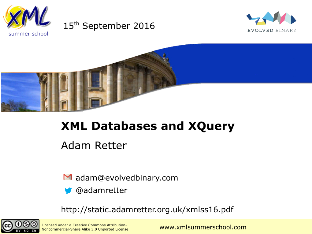 Xquery and XML Applications