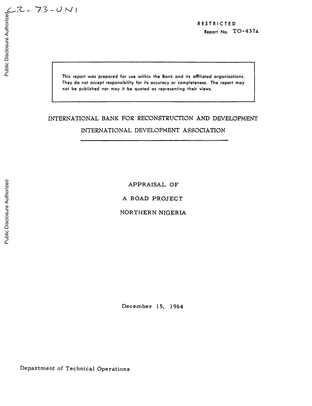 World Bank Document