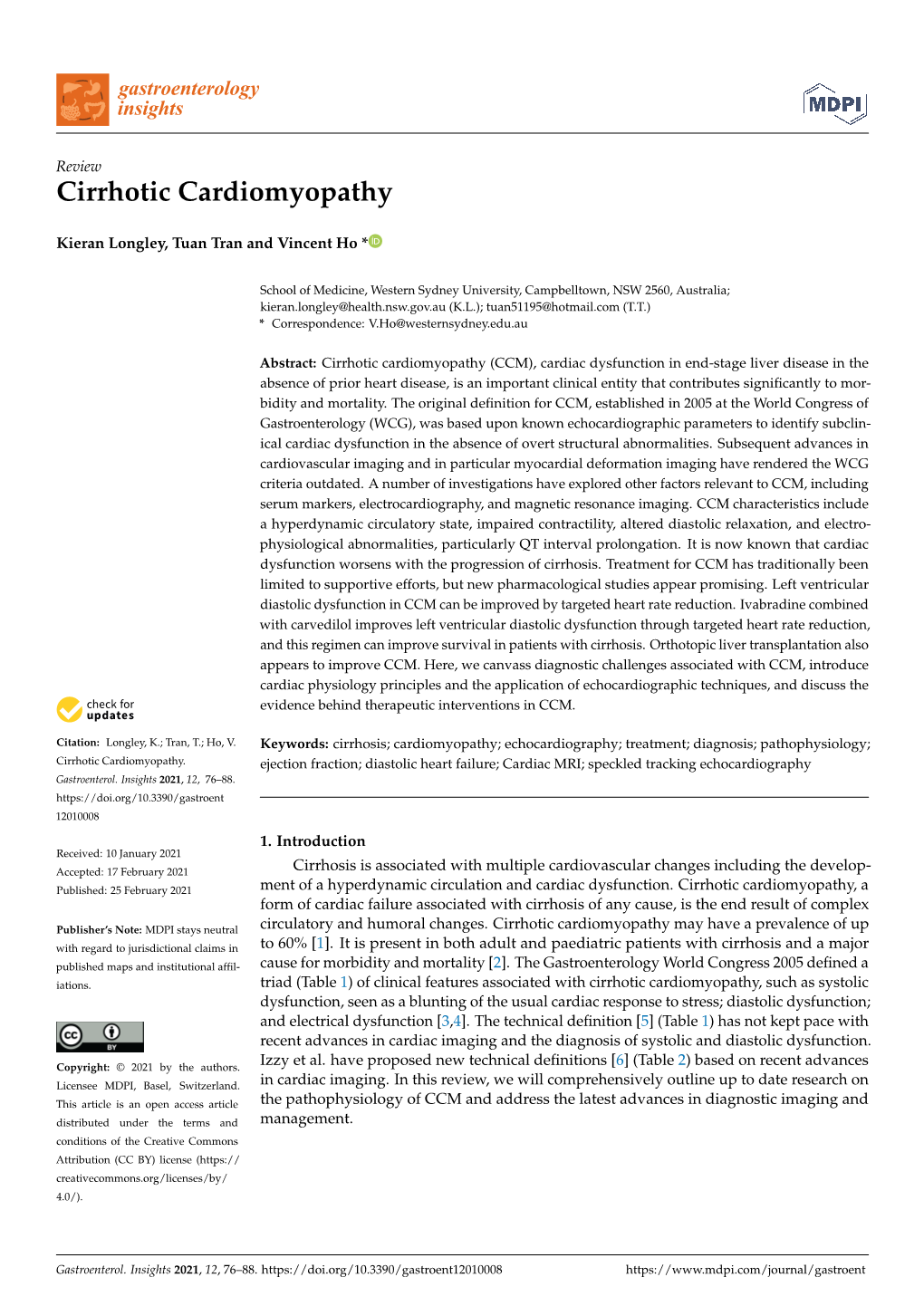 Cirrhotic Cardiomyopathy