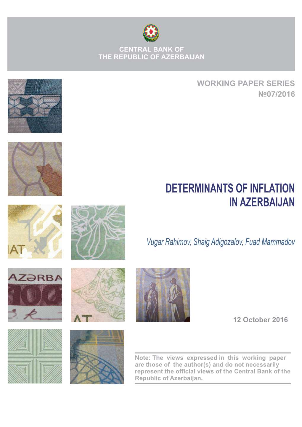 Determinants of Inflation in Azerbaijan