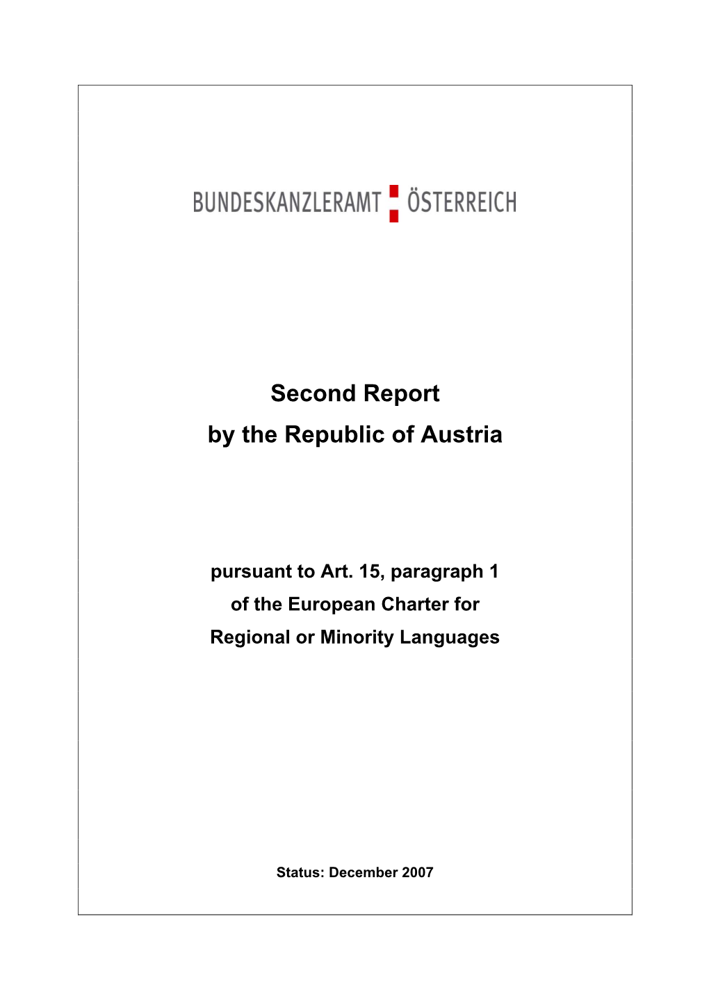 Second Report by the Republic of Austria