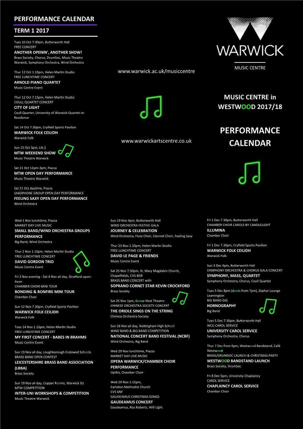 Performance Calendar