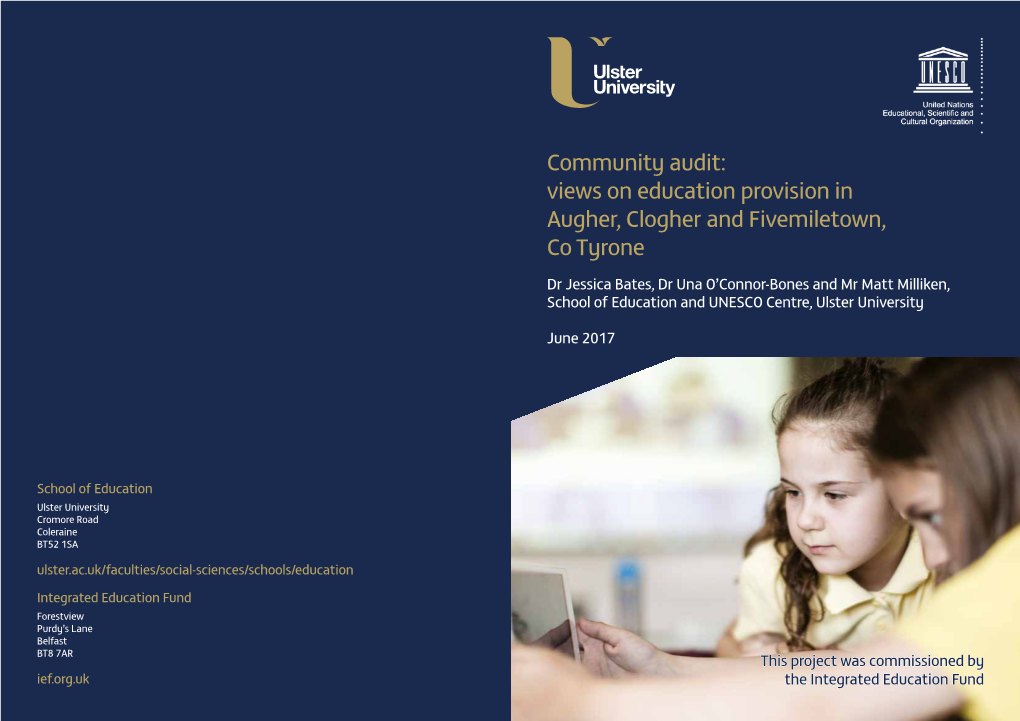 Community Audit: Views on Education Provision in Augher, Clogher and Fivemiletown, Co Tyrone