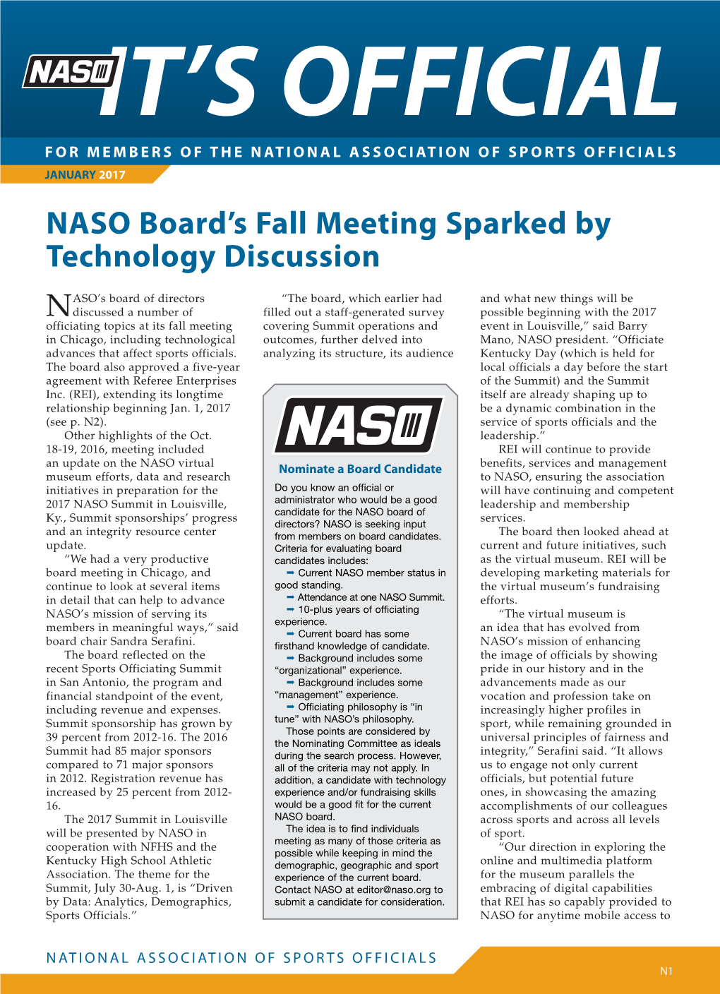 NASO Board's Fall Meeting Sparked by Technology Discussion