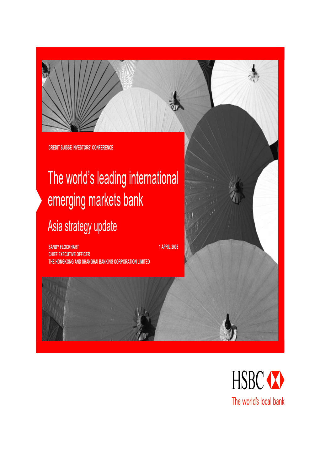 The World's Leading International Emerging Markets Bank