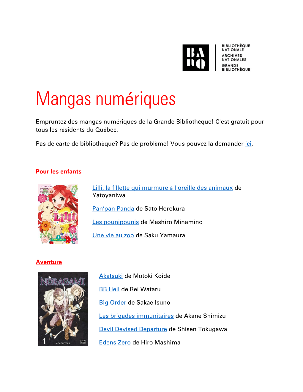 Mangas Numériques