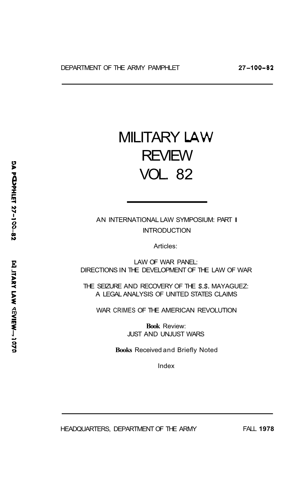 Military Law Review Vol. 82