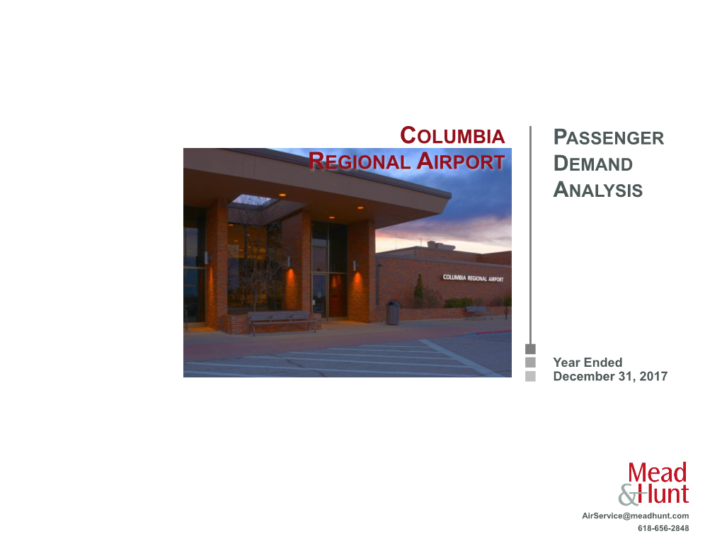 PASSENGER DEMAND ANALYSIS – COLUMBIA REGIONAL AIRPORT Section 4