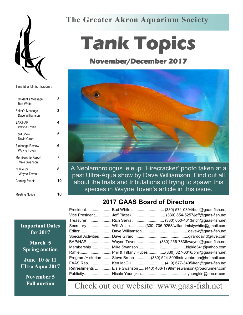 Tank Topics November/December 2017