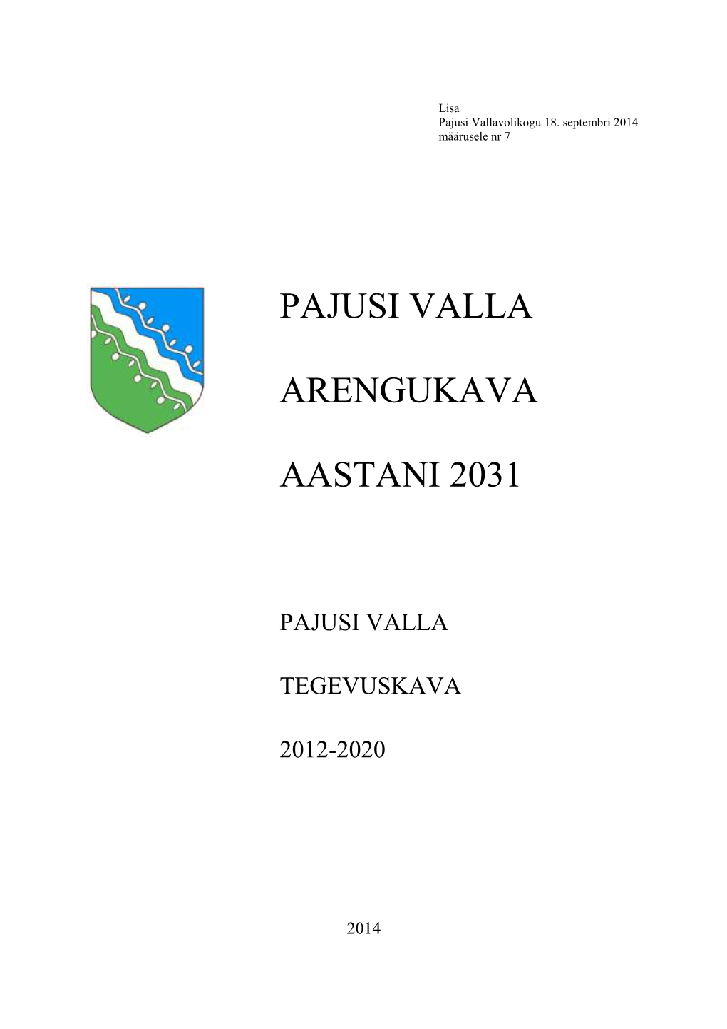 Tegevuskava 2012-2020