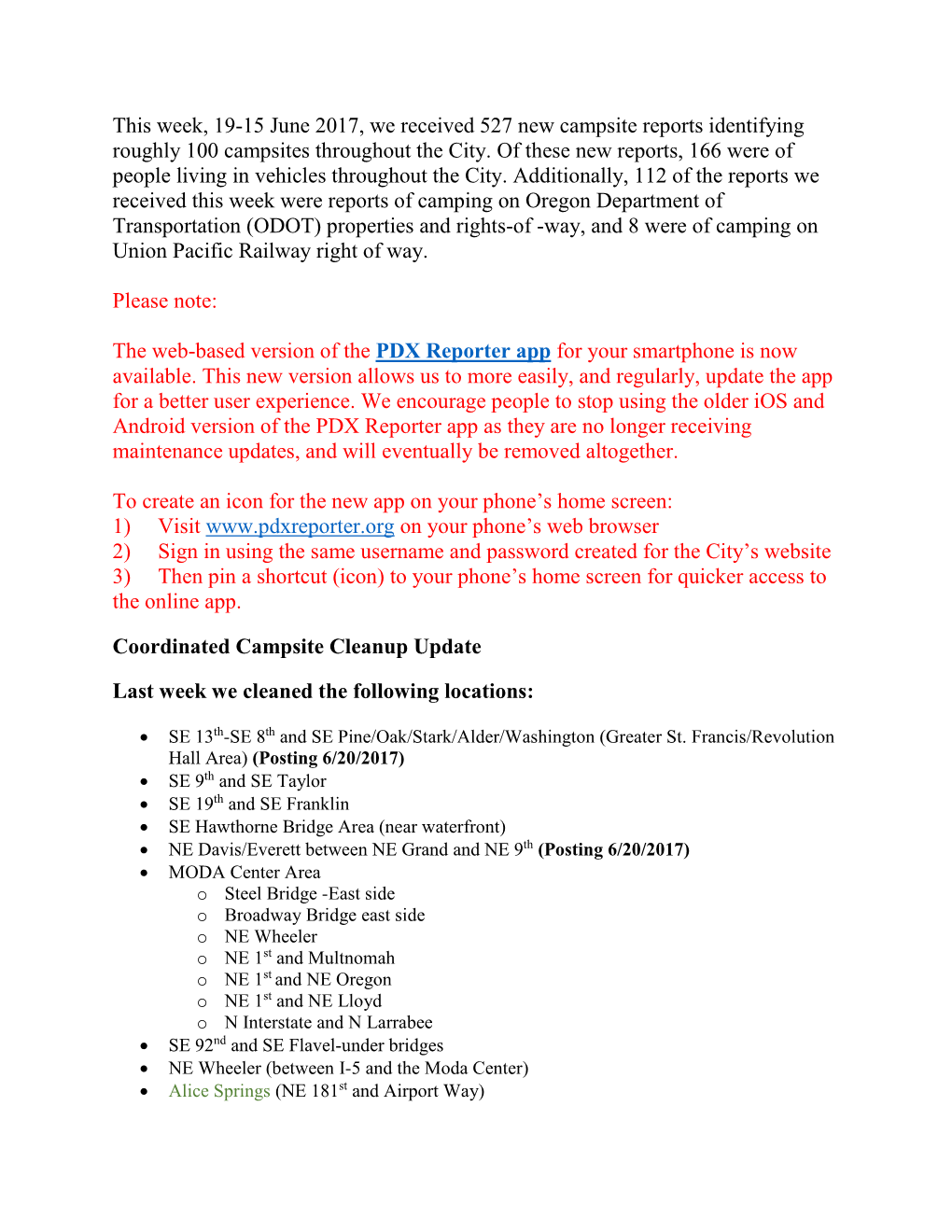 Download PDF File Campsite Report 19-25 June 2017