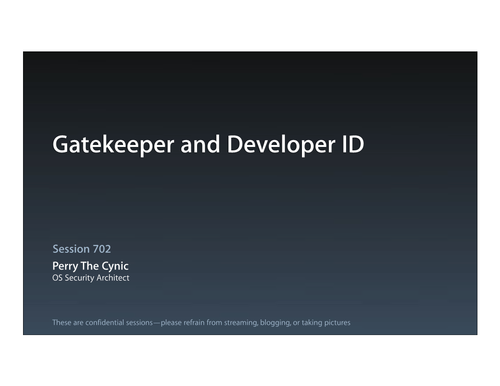 Developer ID