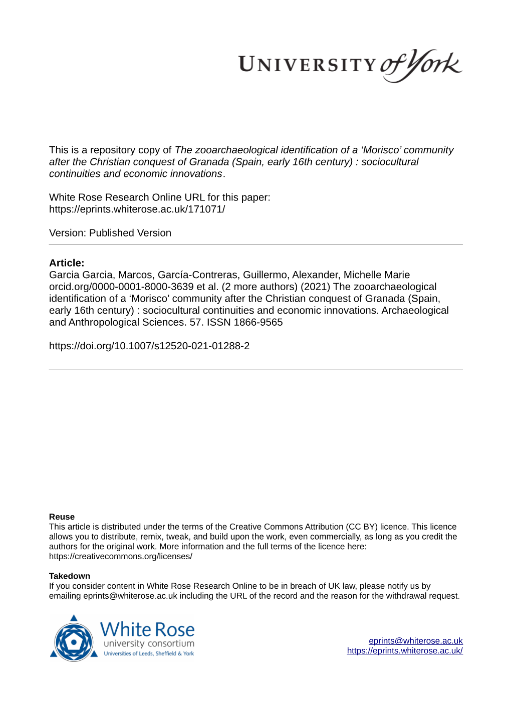 The Zooarchaeological Identification of a 'Morisco'