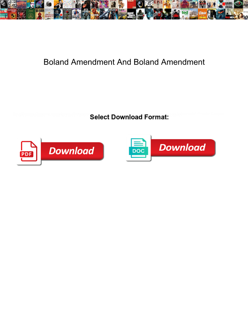 Boland Amendment and Boland Amendment