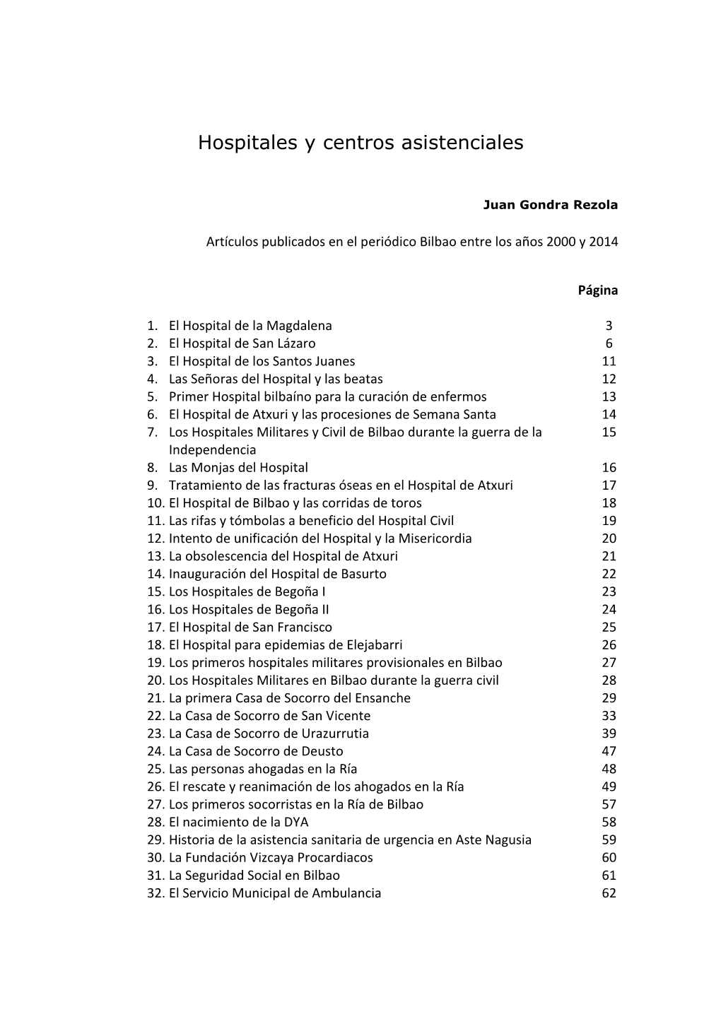 Hospitales Y Centros Asistenciales