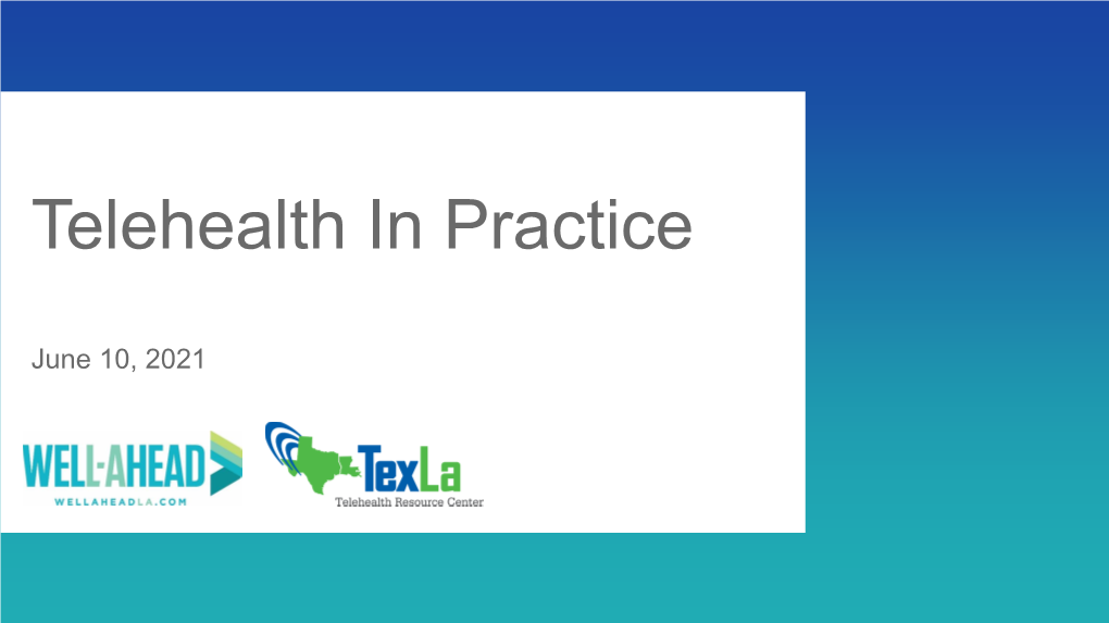 Telehealth in Practice