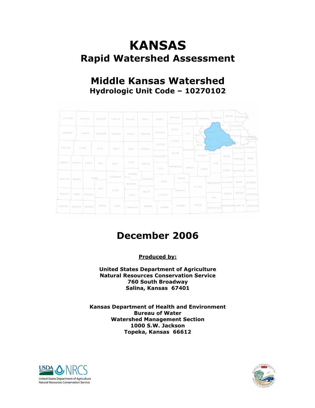 Middle Kansas River - 10270102 USGS Gage 06889000 @ Topeka