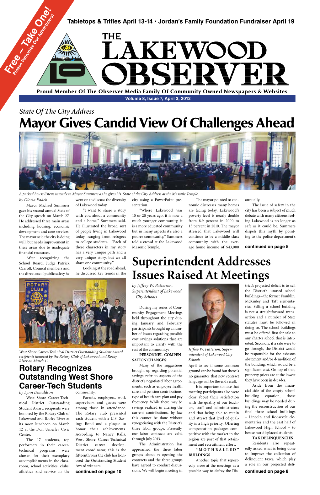 Mayor Gives Candid View of Challenges Ahead