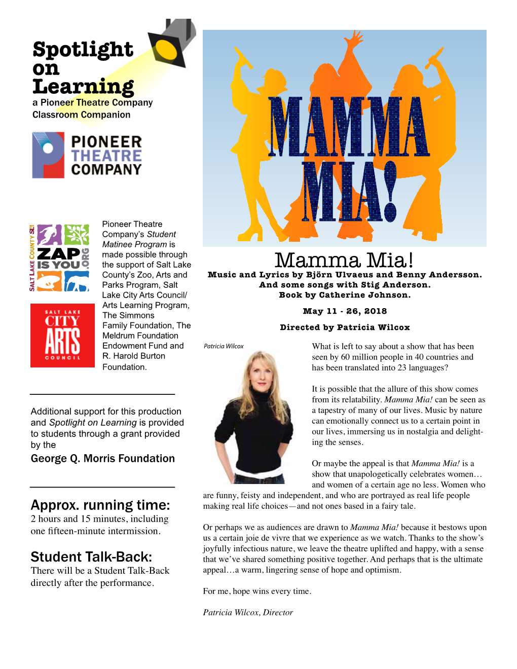 Spotlight on Learning Mamma Mia!