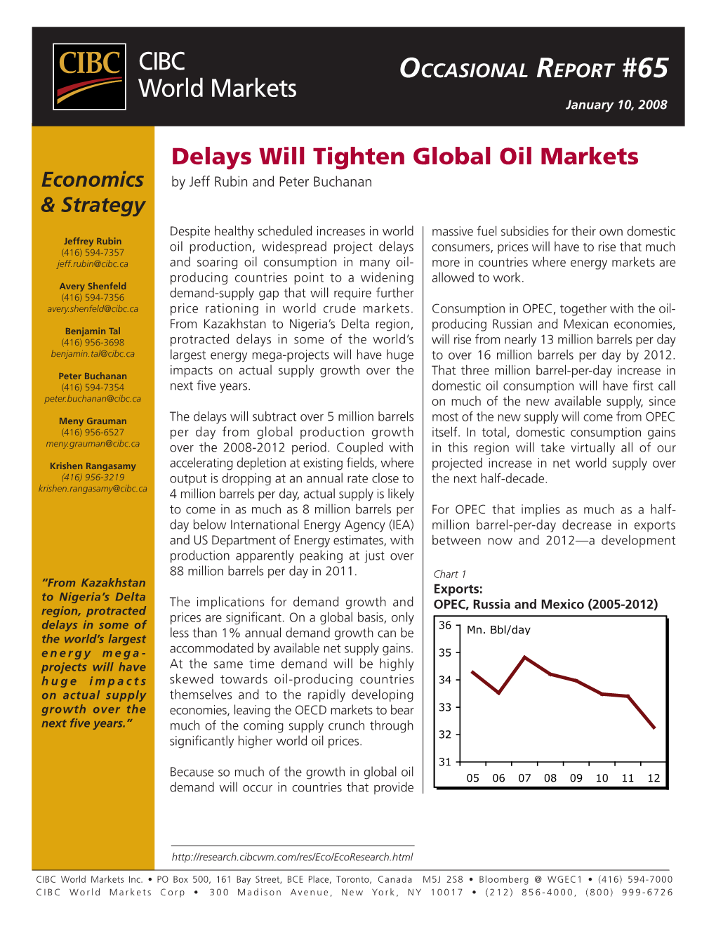 Delays Will Tighten Global Oil Markets