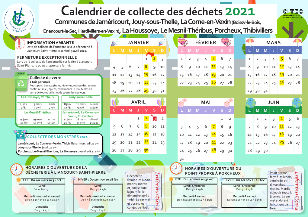 Calendrier De Collecte Des Déchets 2021