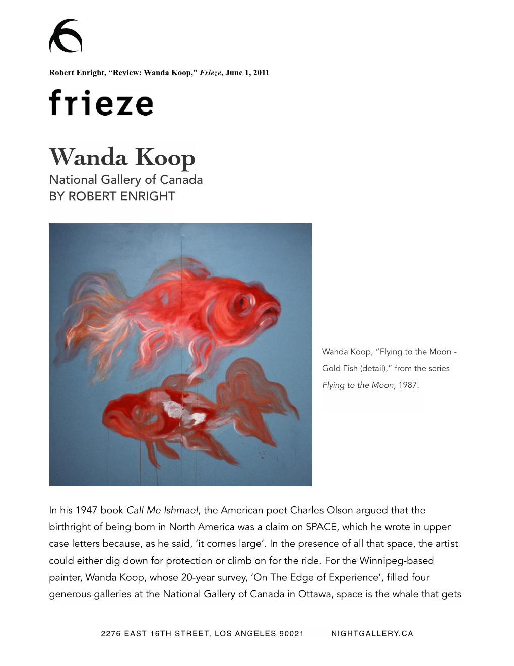 Wanda Koop,” Frieze, June 1, 2011