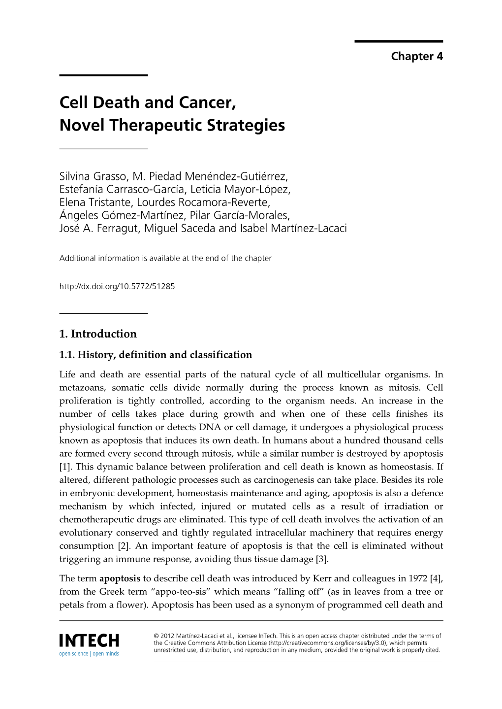 Cell Death and Cancer, Novel Therapeutic Strategies