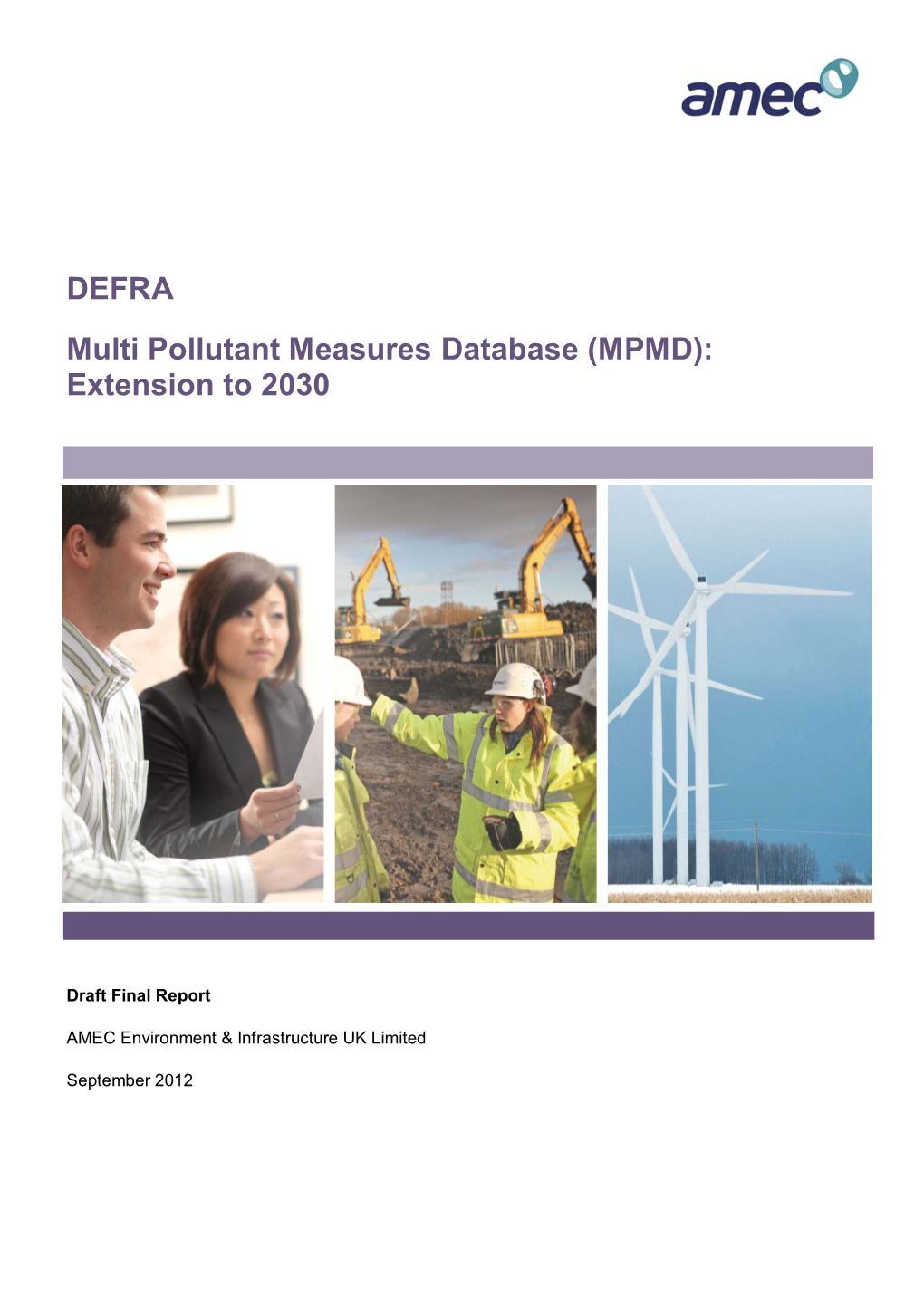 DEFRA Multi Pollutant Measures Database (MPMD): Extension to 2030