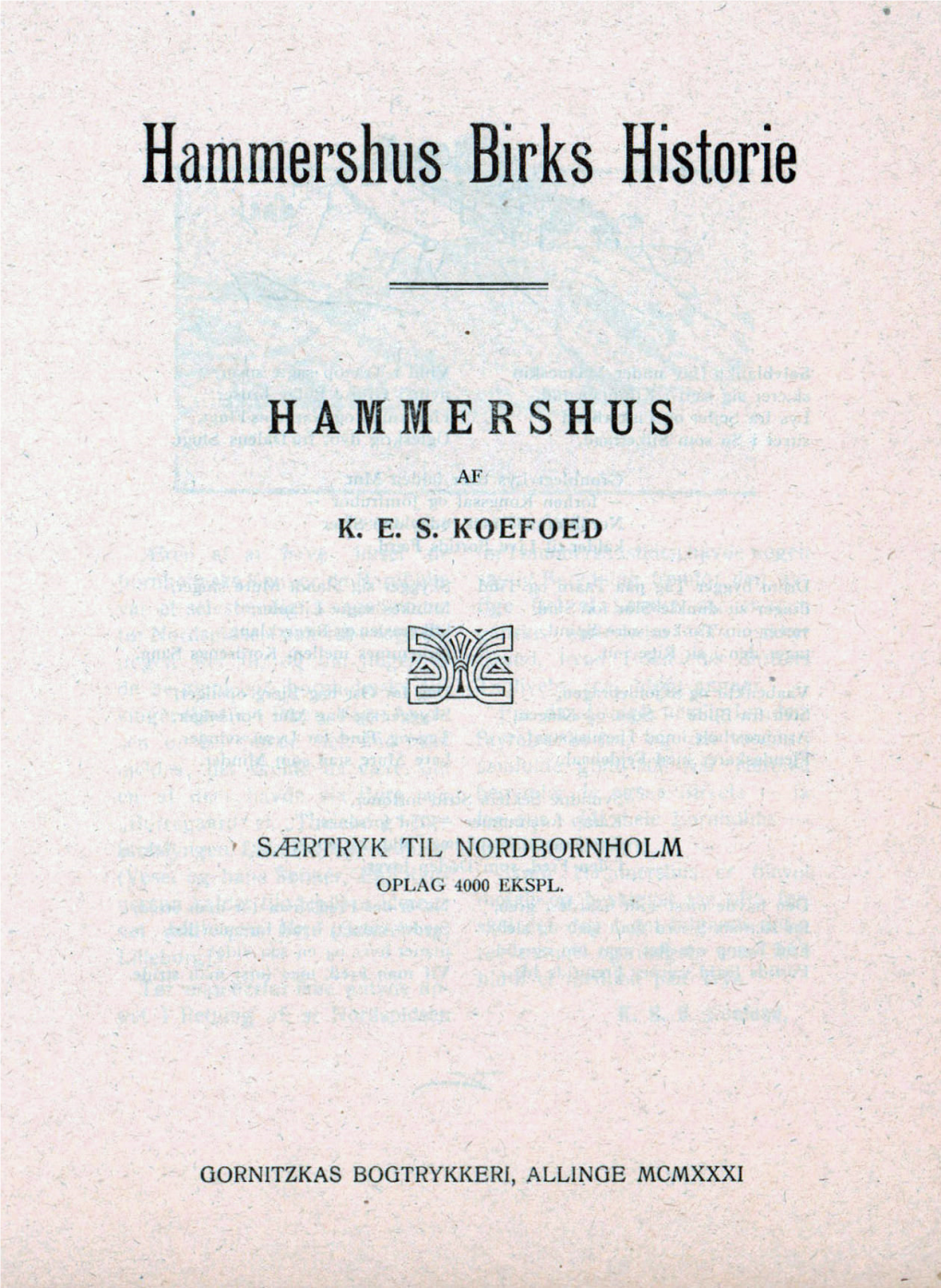 Hammershus Birks Historie