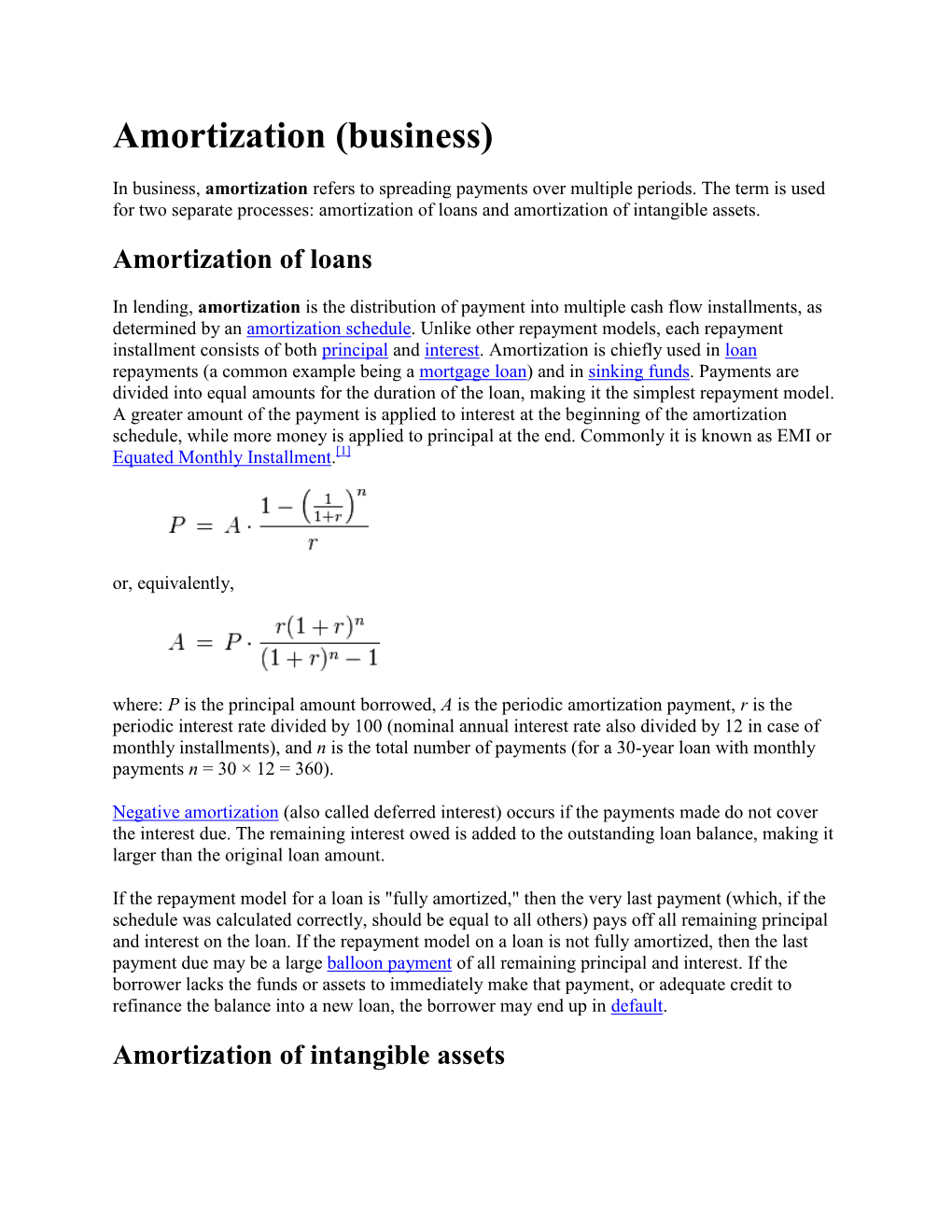 Amortization (Business)