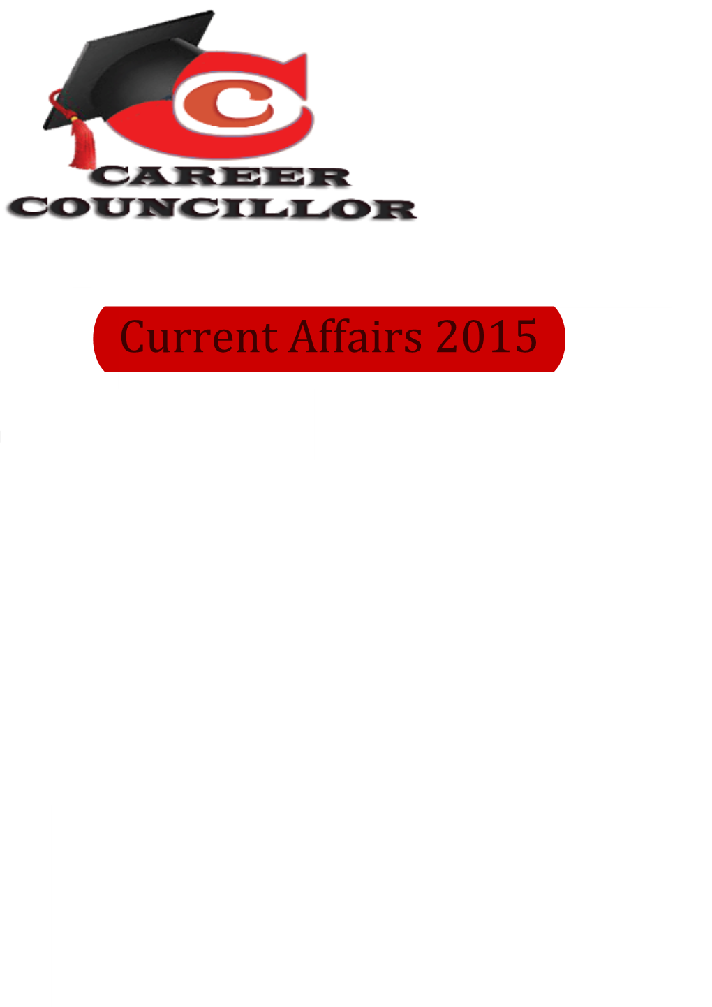 Current Affairs 2015