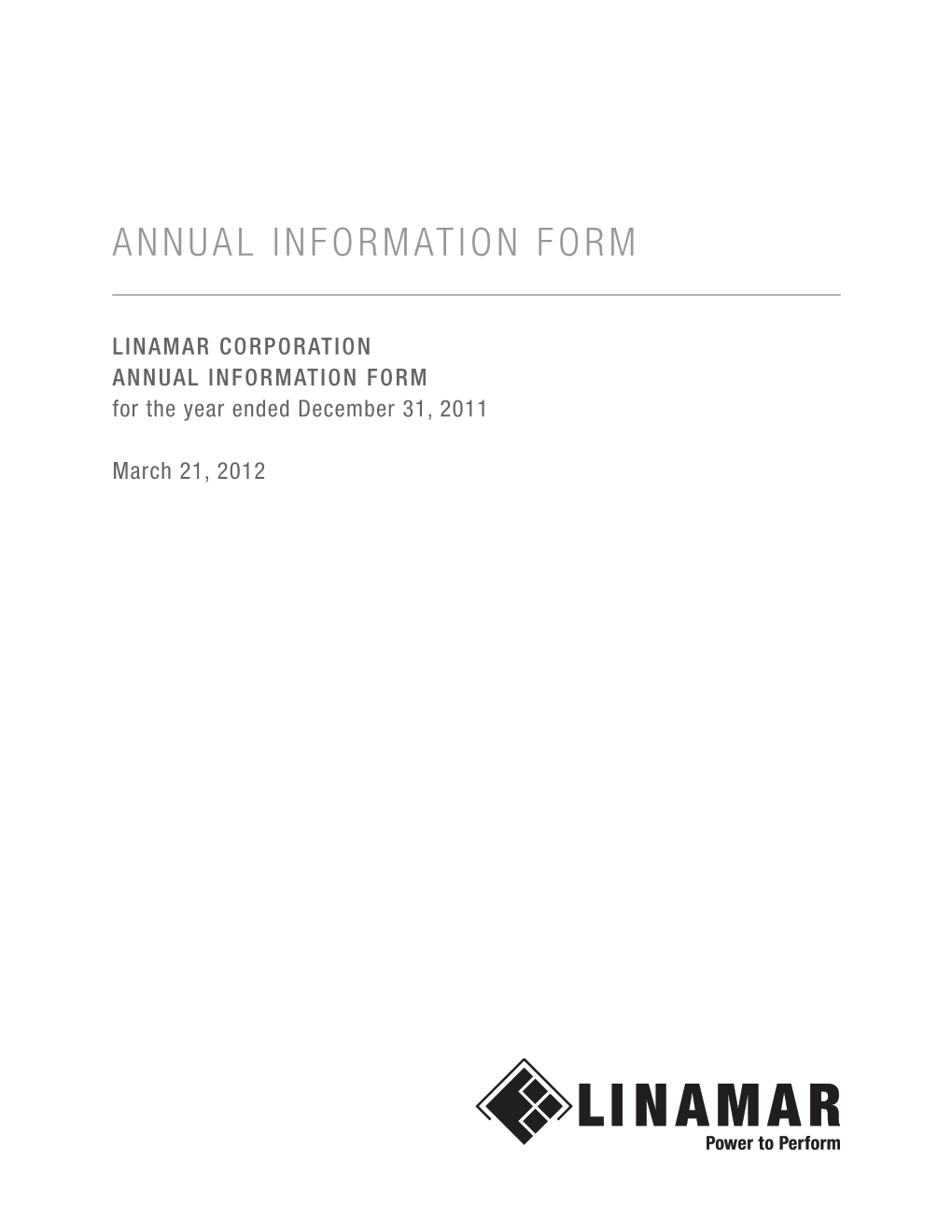 Annual Information Form