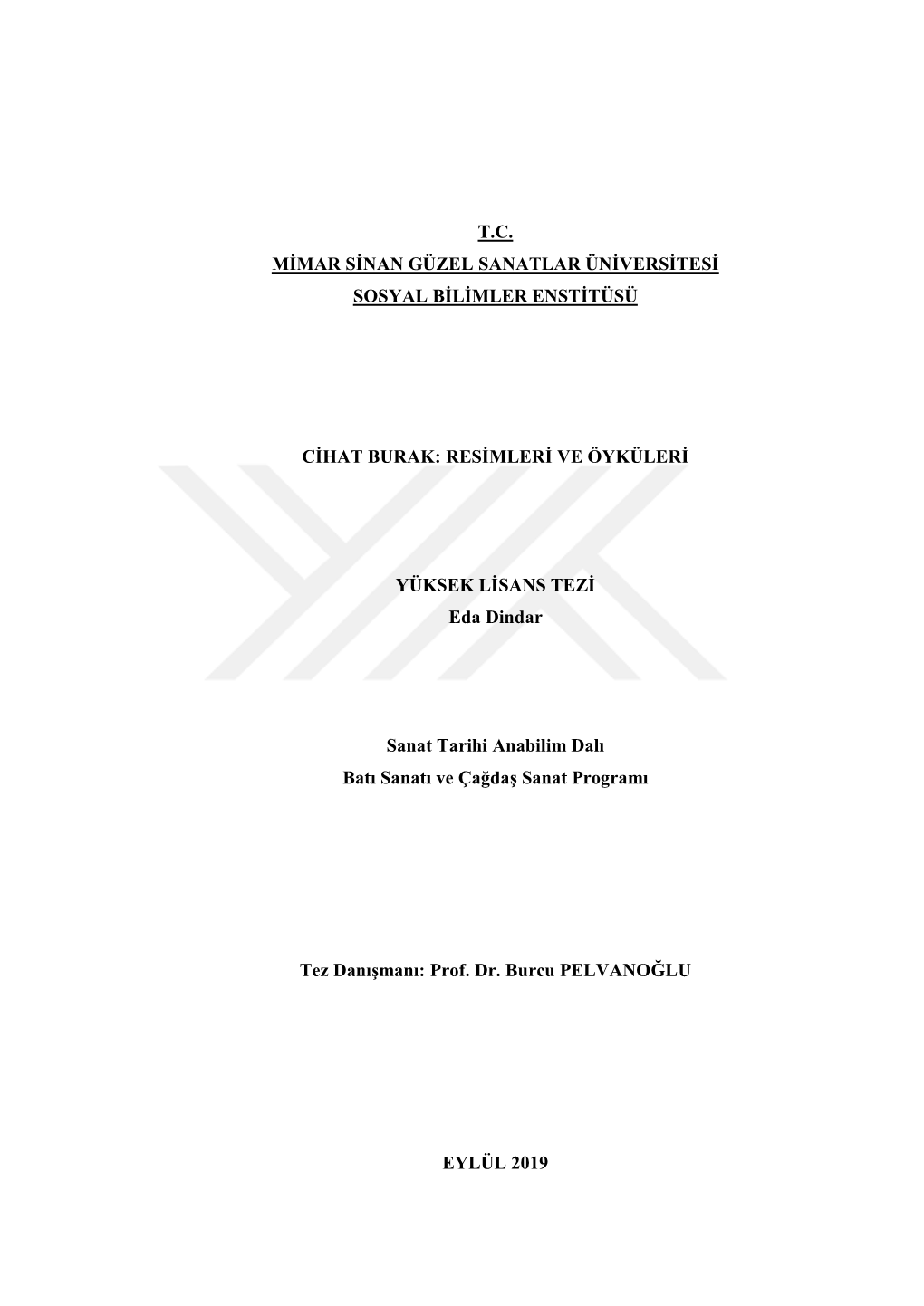 T.C. Mimar Sinan Güzel Sanatlar Üniversitesi Sosyal Bilimler Enstitüsü