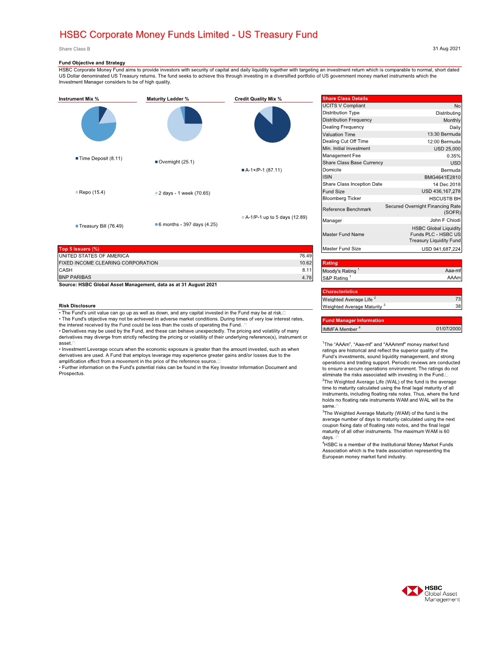 US Treasury Fund