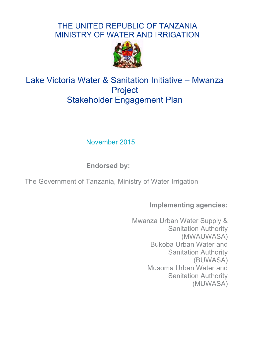 Lake Victoria Mwanza Project