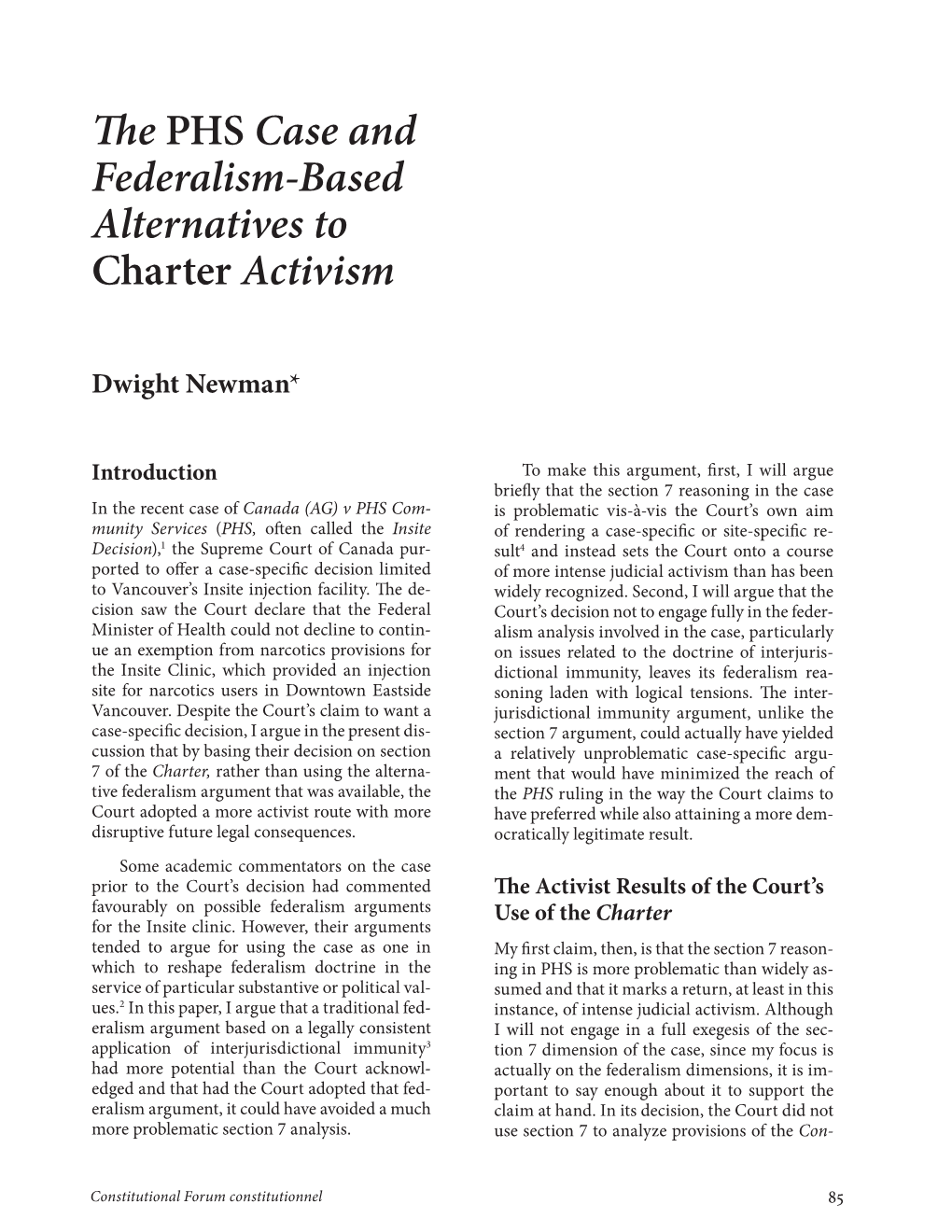 The PHS Case and Federalism-Based Alternatives To
