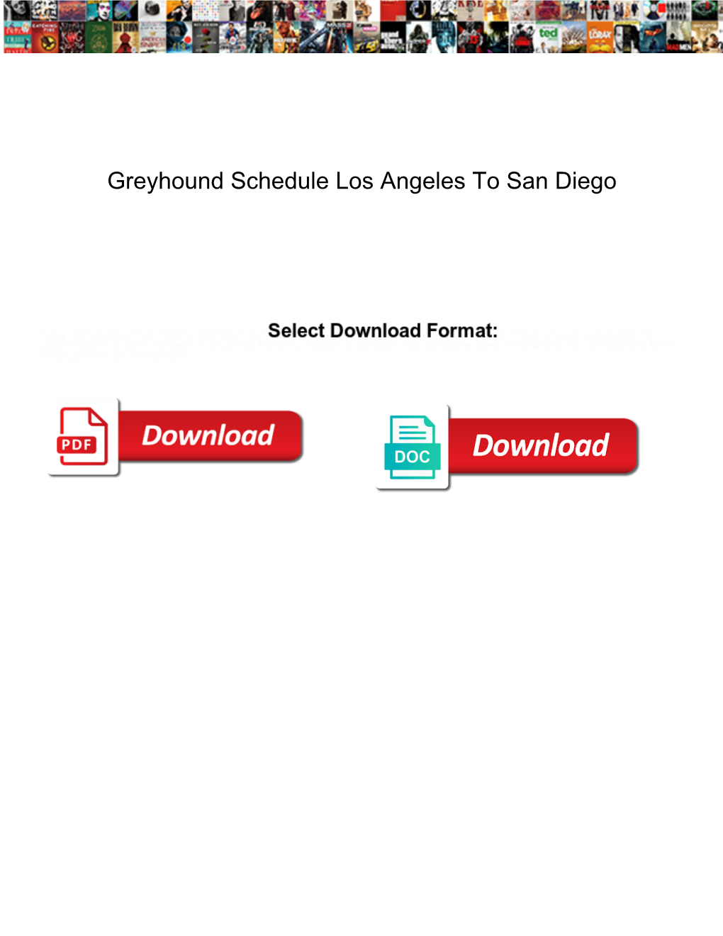 Greyhound Schedule Los Angeles to San Diego