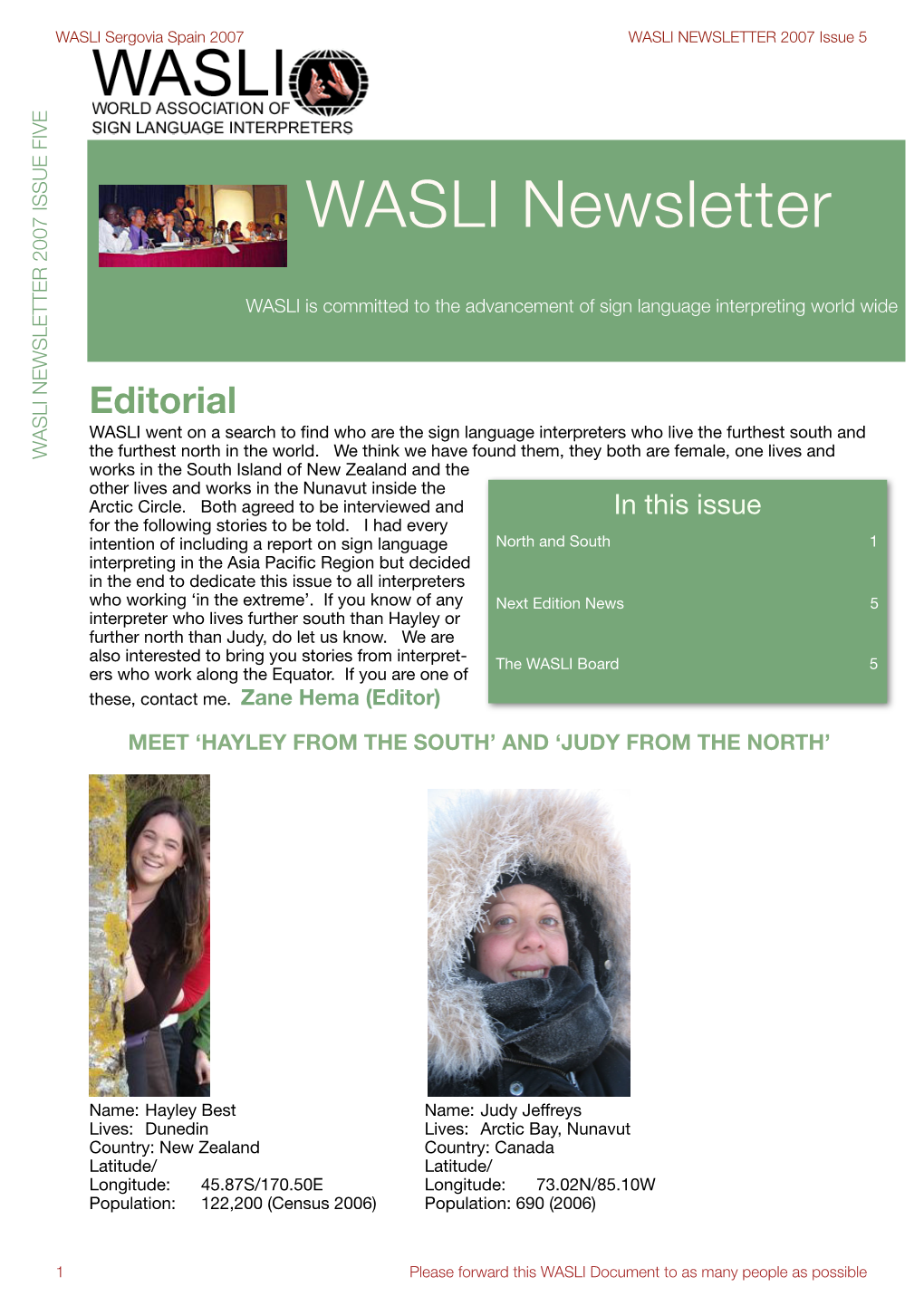 WASLI 2007 Issue 5