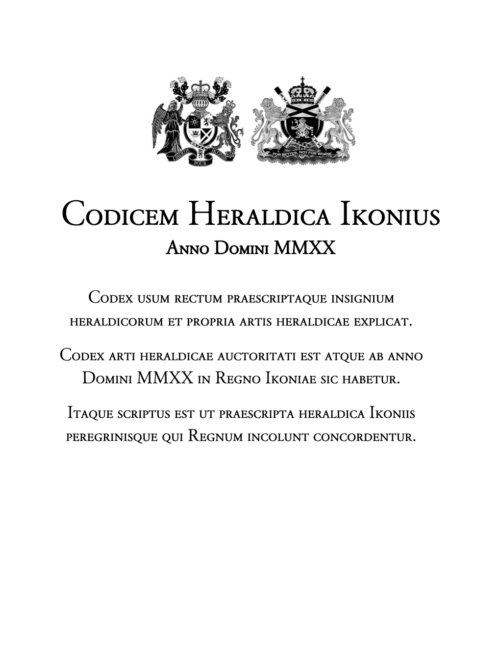 Codicem Heraldica Ikonius Anno Domini MMXX