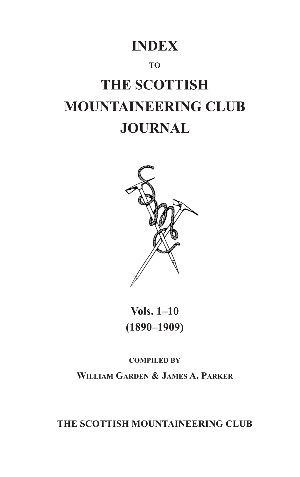 Index the Scottish Mountaineering Club Journal