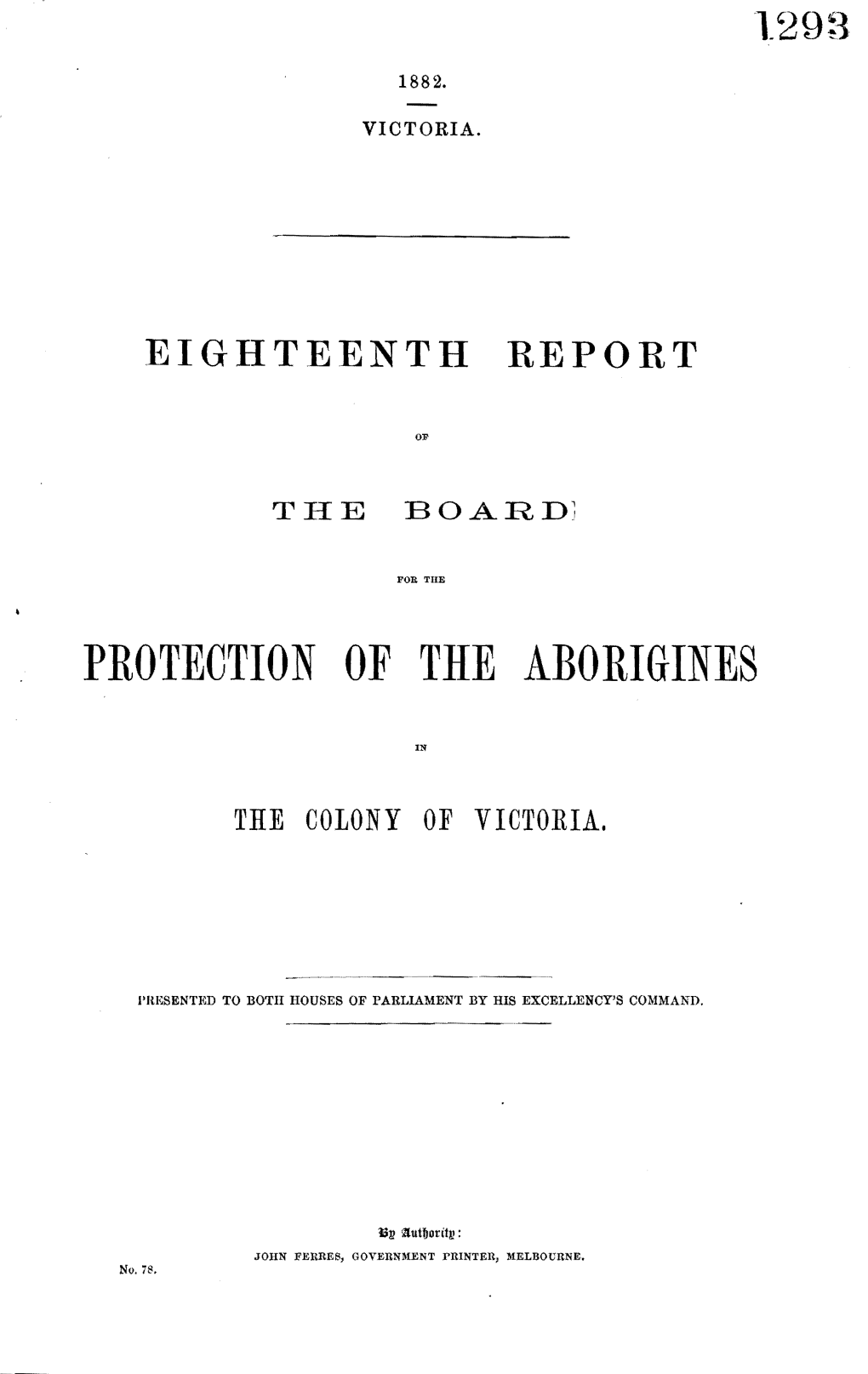 Protection of the Aborigines
