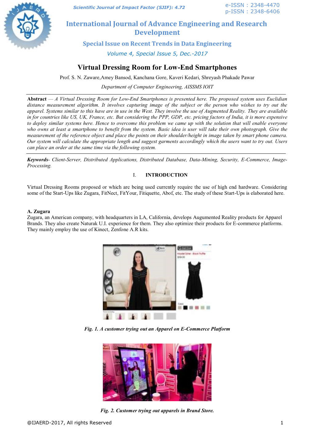 Virtual Dressing Room for Low-End Smartphones Prof