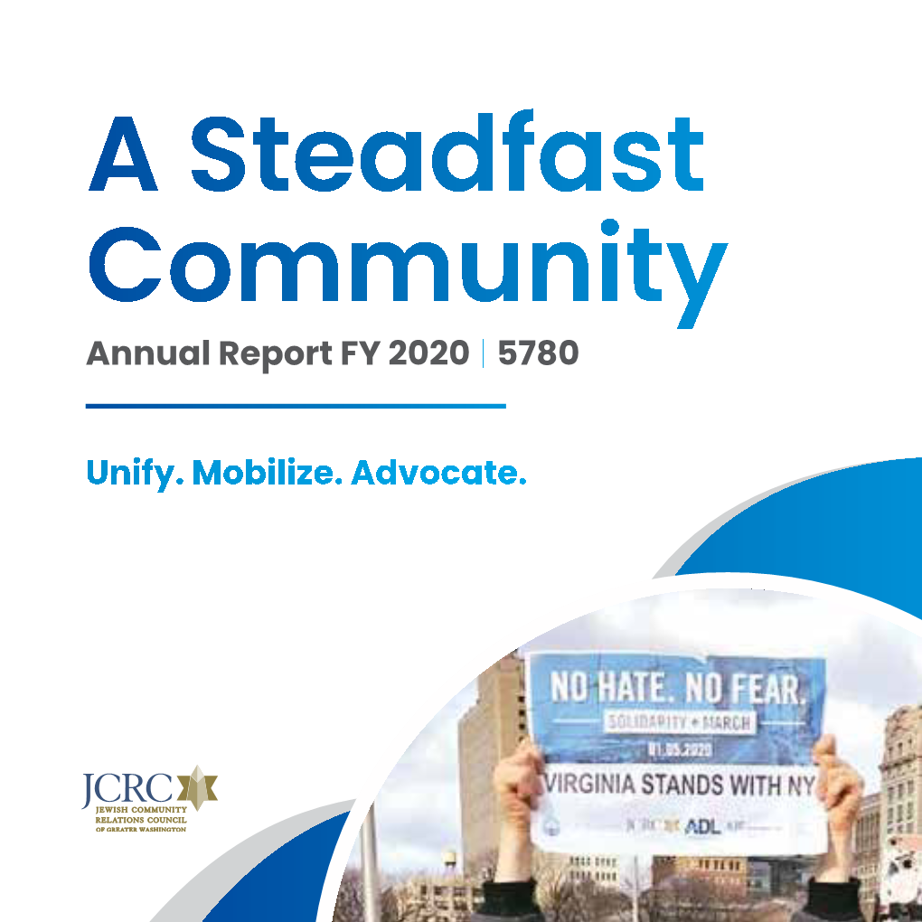 A Steadfast Community Annual Report FY 2020 | 5780