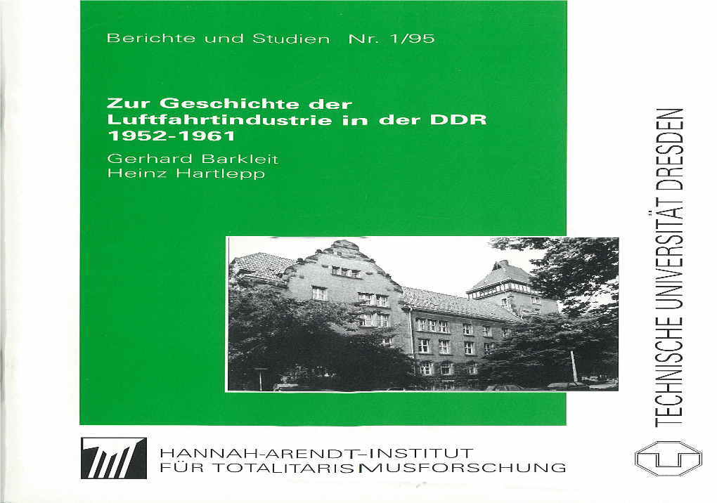 Die Luftfahrtindustrie Der DDR – Eine Chronik H1TEXB0.DOC Seite 4 Donnerstag, März 15, 2012 4:36 PM