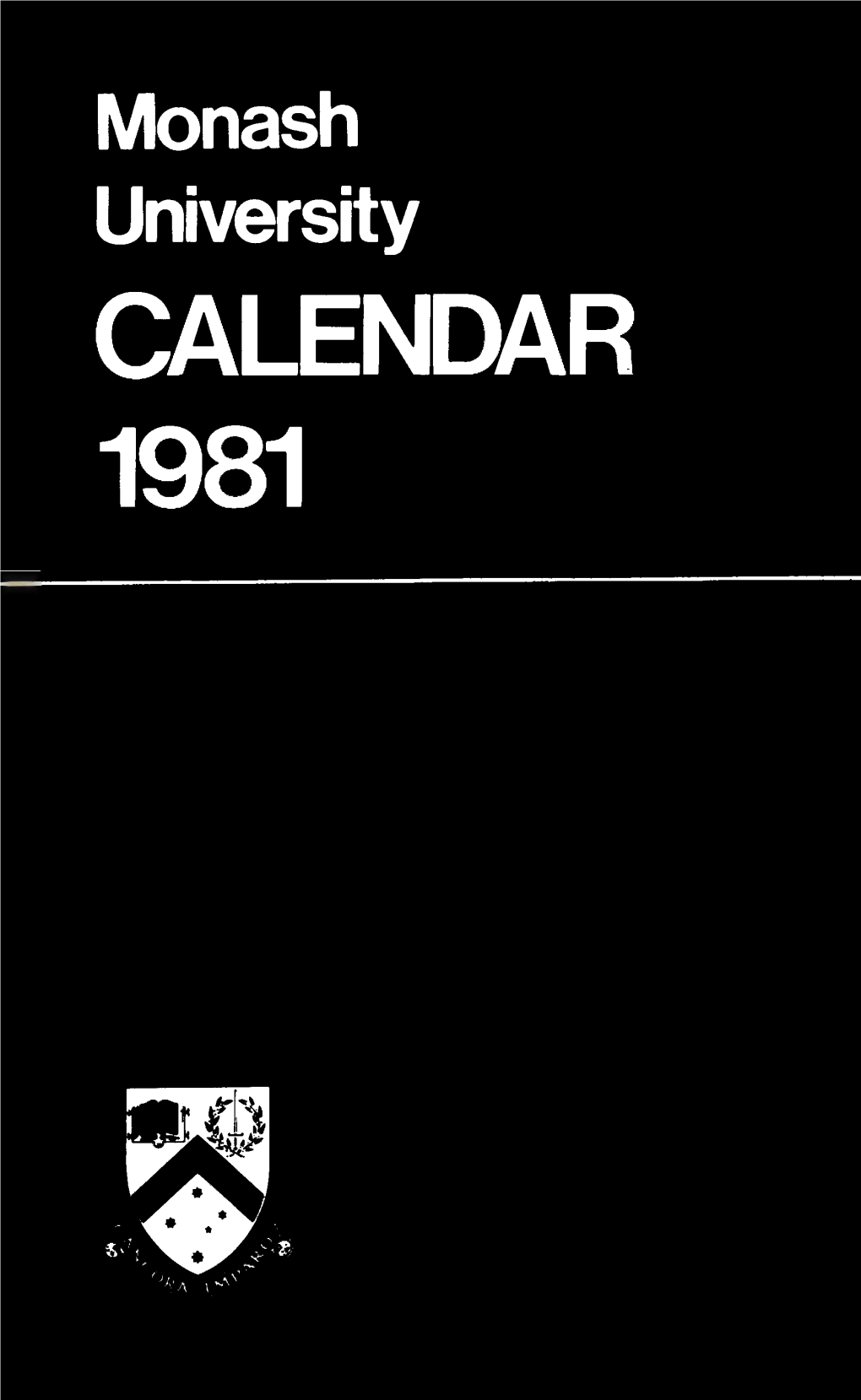 1981 Monash University Calendar Part 1