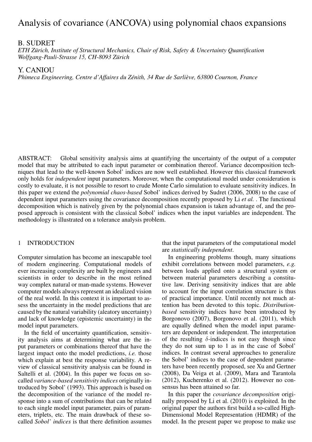 Using Polynomial Chaos Expansions