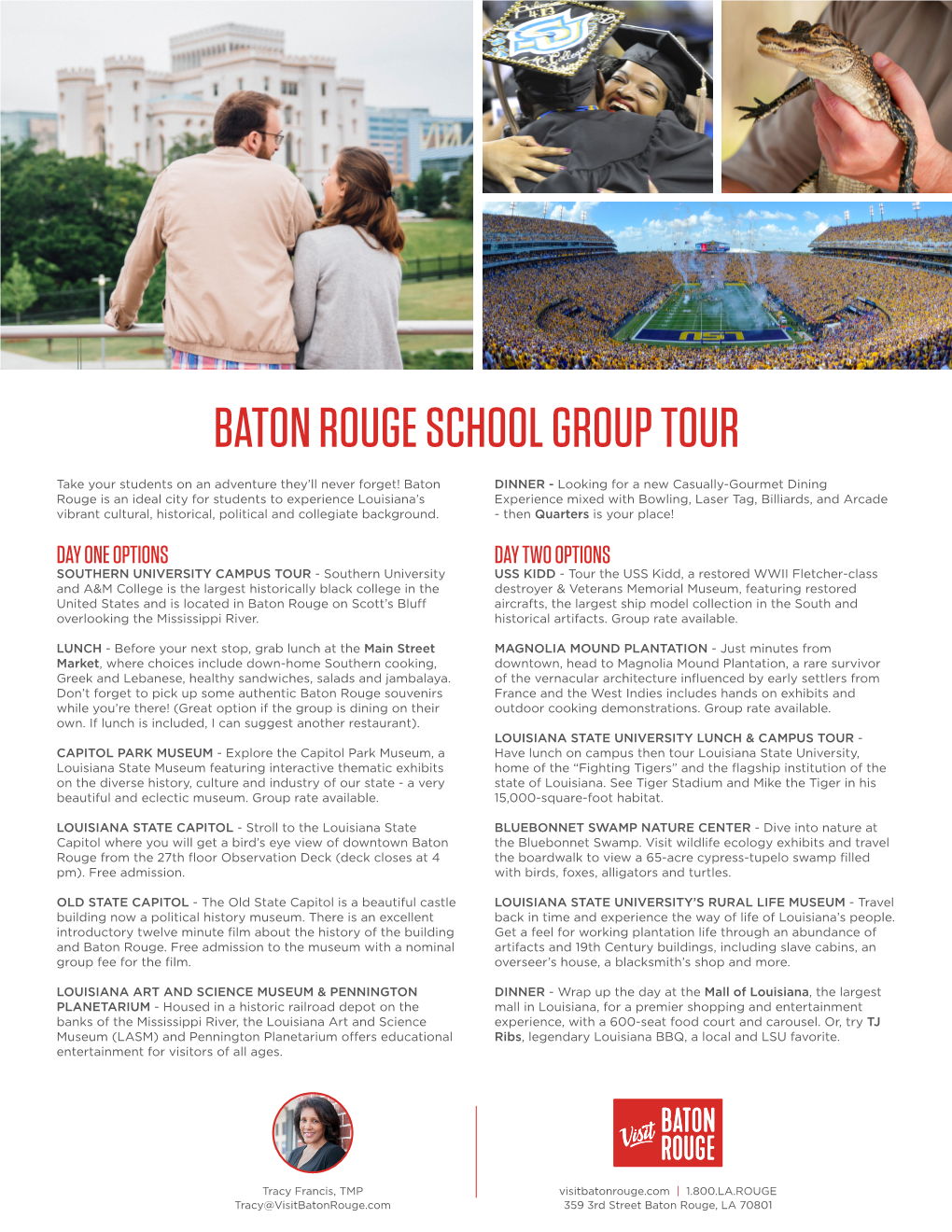 Baton Rouge School Group Tour