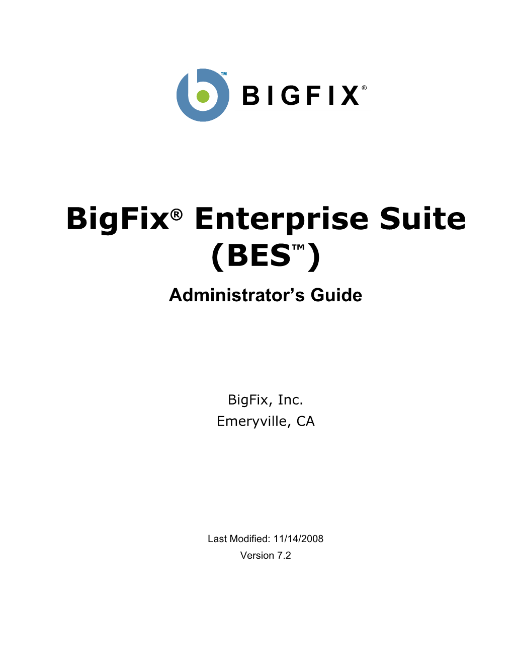 BES Administrator's Guide Page I